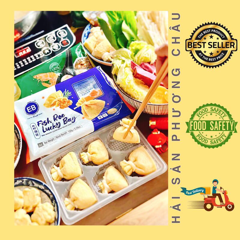 [HỎA TỐC SG] Viên thả lẩu túi tiền may mắn trứng cá Fish Roe Lucky Bag EB Malaysia-duoc-ban-tai-Hải Sản Phương Châu