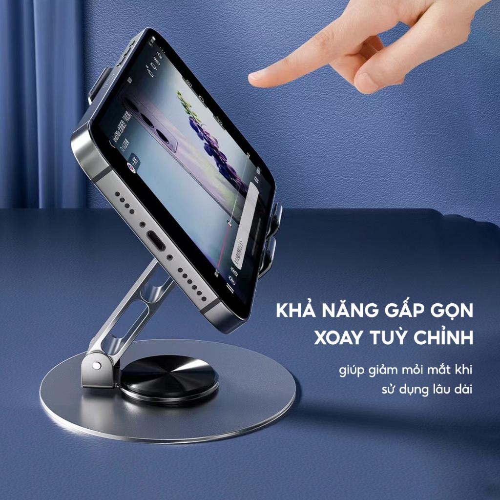 Giá Đỡ Điện Thoại Máy Tính Bảng ZINGEE - Xoay 360 Hợp Kim Nhôm, Kệ Điện Thoại Xem Phim Livestream-duoc-ban-tai-Quỳnh vy