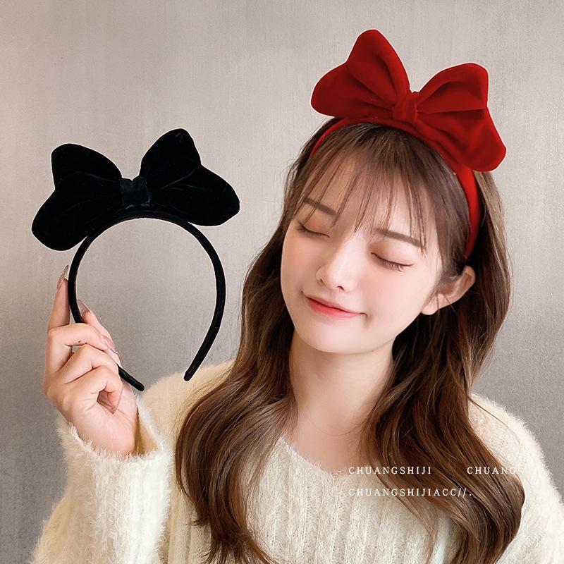 Bờm Cài Tóc Đính Nơ đỏ Phong Cách Hàn Quốc Dễ Thương Cho Bé Gái Dịp Giáng Sinh, Noel, Christmas, Năm mới, Tết, New Year-duoc-ban-tai-Quỳnh vy