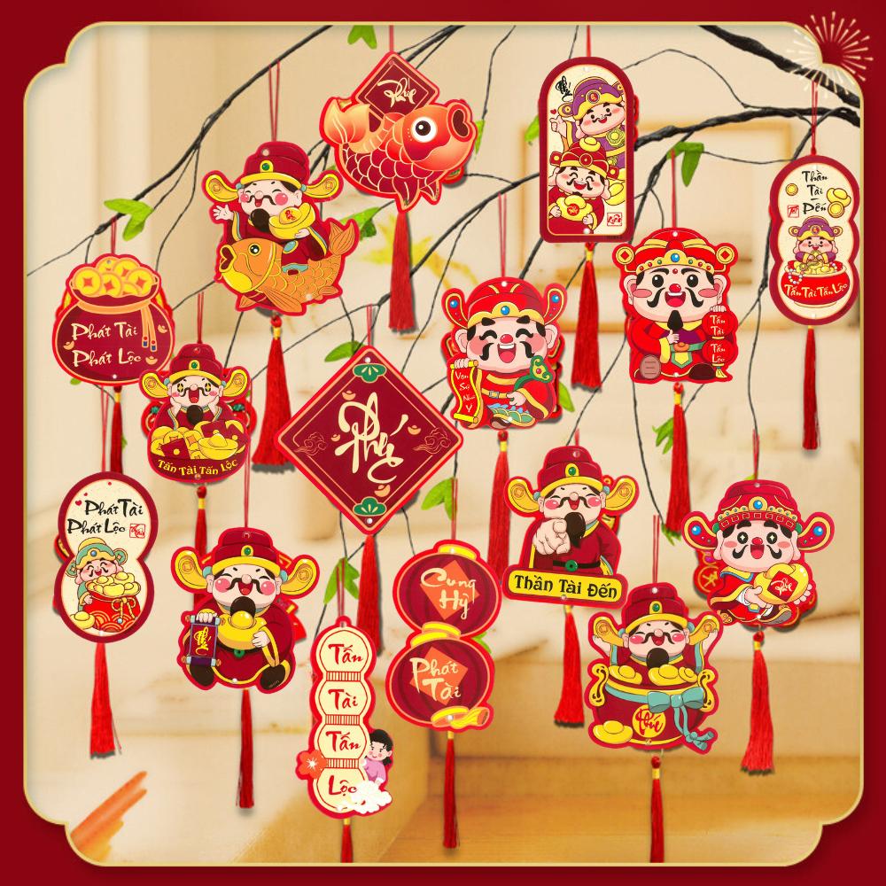 Set 6 Dây Liễn Trang Trí Tết Treo cành Đào, Mai 2025 KT 6*8cm Đa Sắc đem lại may mắn tài lộc-duoc-ban-tai-Quỳnh vy