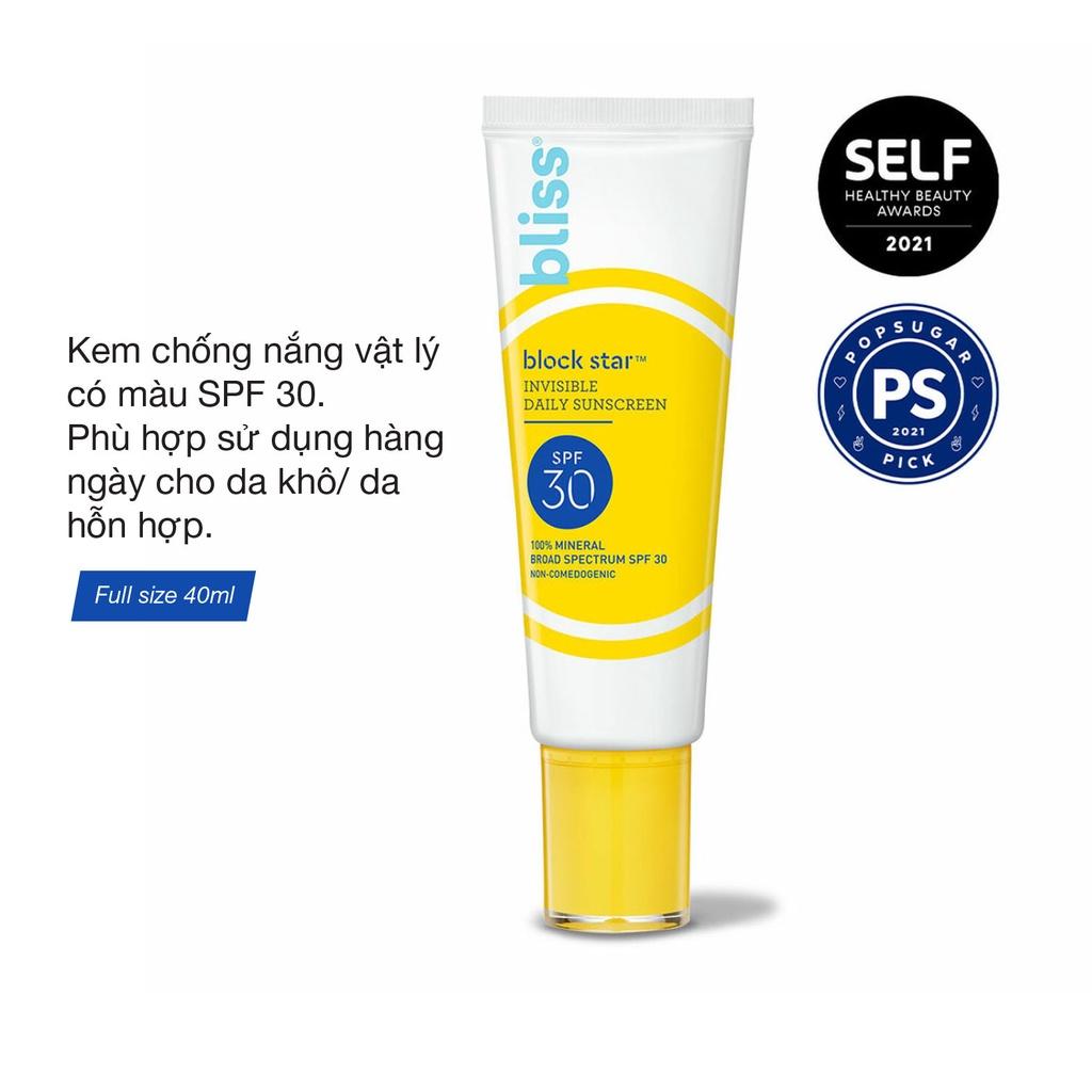 Kem chống nắng vật lý hàng ngày Bliss Block Star SPF 30-duoc-ban-tai-Offload Spa