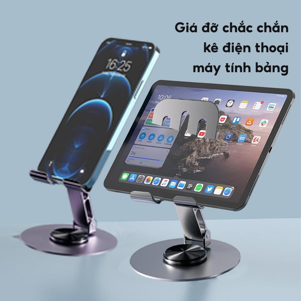Giá Đỡ Điện Thoại Máy Tính Bảng ZINGEE - Xoay 360 Hợp Kim Nhôm, Kệ Điện Thoại Xem Phim Livestream-duoc-ban-tai-Quỳnh vy