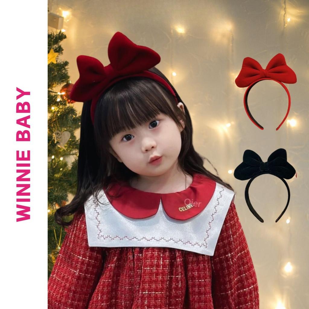 Bờm Cài Tóc Đính Nơ đỏ Phong Cách Hàn Quốc Dễ Thương Cho Bé Gái Dịp Giáng Sinh, Noel, Christmas, Năm mới, Tết, New Year-duoc-ban-tai-Quỳnh vy