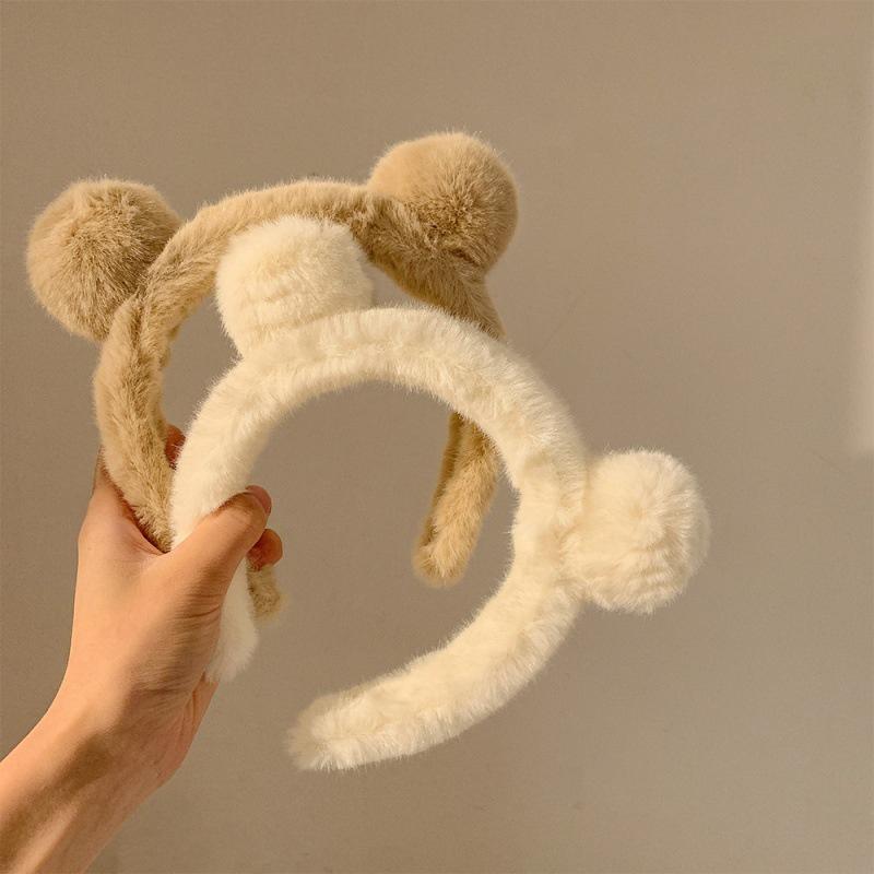 Bờm Cài Tóc Tai Gấu Bông Bản Rộng Màu Trắng Thời Trang Cho Nữ-duoc-ban-tai-Quỳnh vy