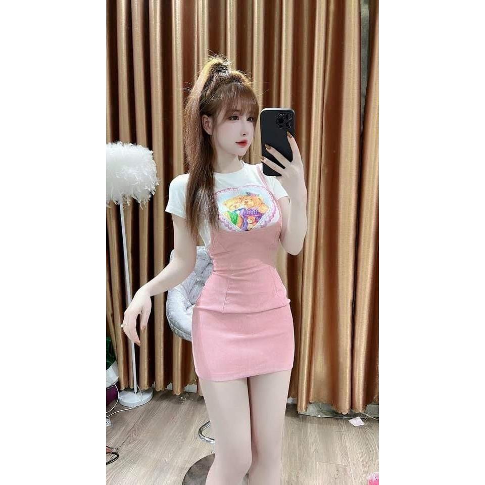 (20 mẫu váy đầm)váy đầm body xòe bí ngô cúp ngực Đáng dây siêu cute M3979 (ảnh thật sản phẩm 98 - 100%)-duoc-ban-tai-ANNA'S STORE CHUYÊN SỈ