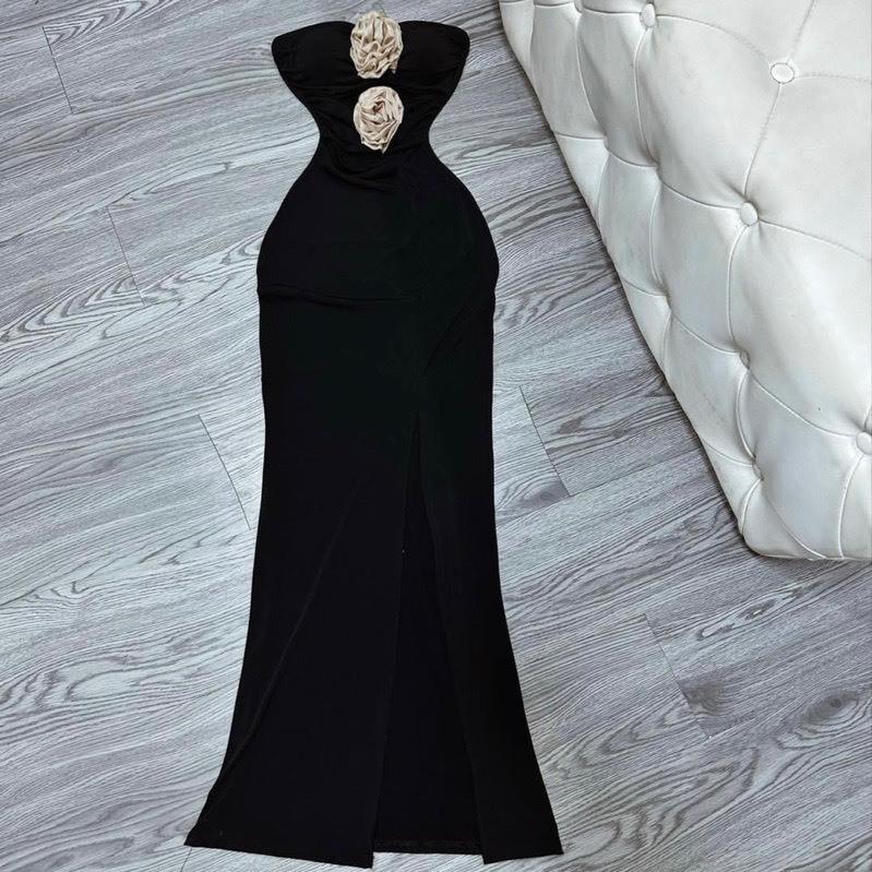 Đầm Dài Dự Tiệc Sang Chảnh  Váy body Cúp Ngực ,Cổ khoét sâu dáng dài sexy kết hoa Xẻ Tà  M1317-2-duoc-ban-tai-ANNA'S STORE CHUYÊN SỈ