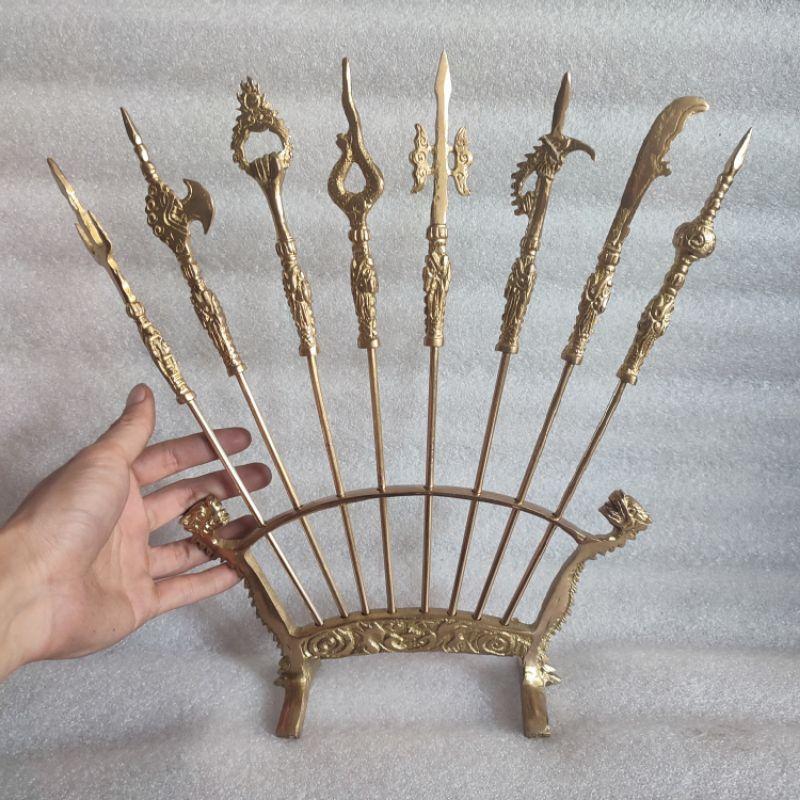 bộ bát bửu đúc bằng đồng, 3 cỡ 27cm,34cm,và 42cm-duoc-ban-tai-Làng Nghề Gò Đúc Đồng Đại Bái