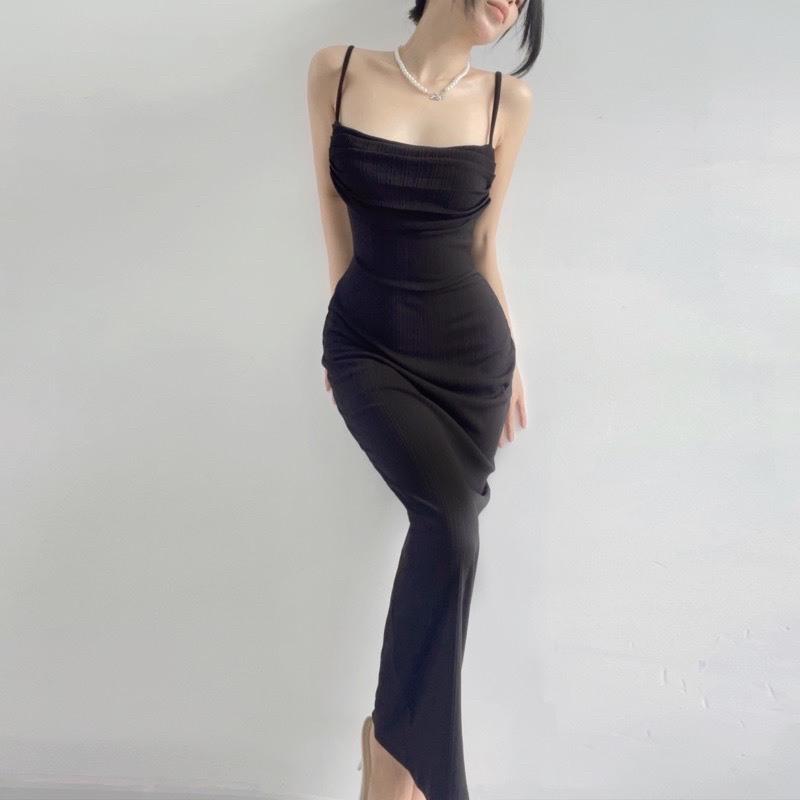 Đầm Váy Body Cổ Đổ Hở Lưng Sang Trọng Mặc Đi Du Lịch Đi Biển Đi Tiệc Sự Kiện Sang Chảnh (Hàng chuẩn ảnh ) M513N-duoc-ban-tai-ANNA'S STORE CHUYÊN SỈ