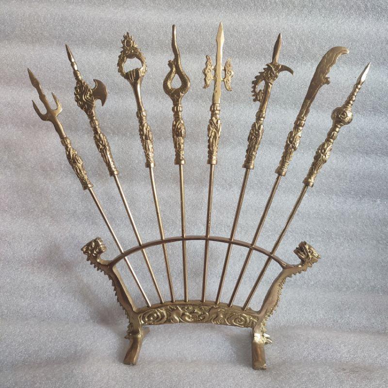 bộ bát bửu đúc bằng đồng, 3 cỡ 27cm,34cm,và 42cm-duoc-ban-tai-Làng Nghề Gò Đúc Đồng Đại Bái