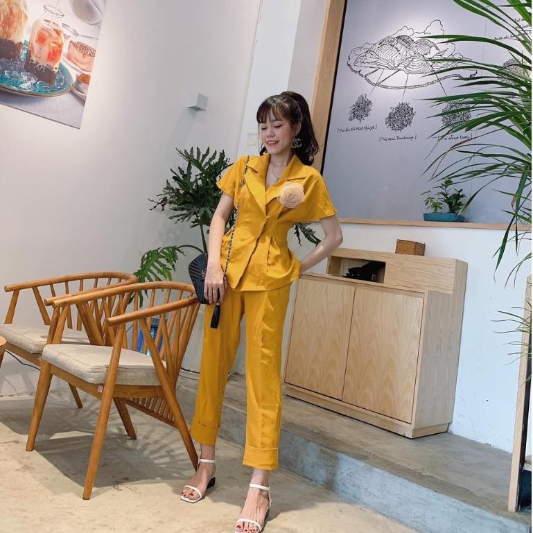 Set blazer nữ cộc tay, bộ vest nữ công sở, áo blazer kèm quần baggy phong cách thanh lịch M355s-duoc-ban-tai-ANNA'S STORE CHUYÊN SỈ