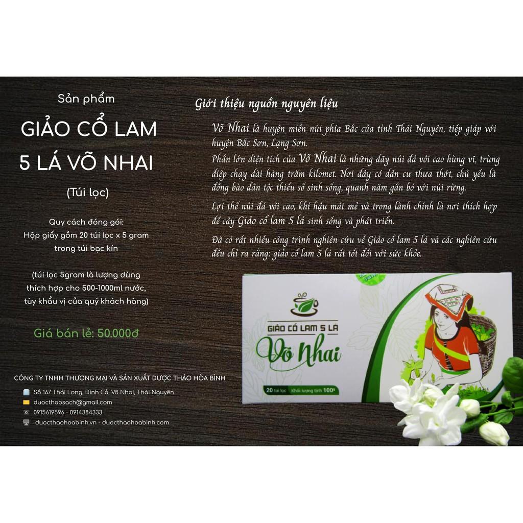 Trà Giảo cổ lam 5 lá Võ Nhai - hỗ trợ an thần, hạ áp, giảm béo phì-duoc-ban-tai-Đông y Việt Phương