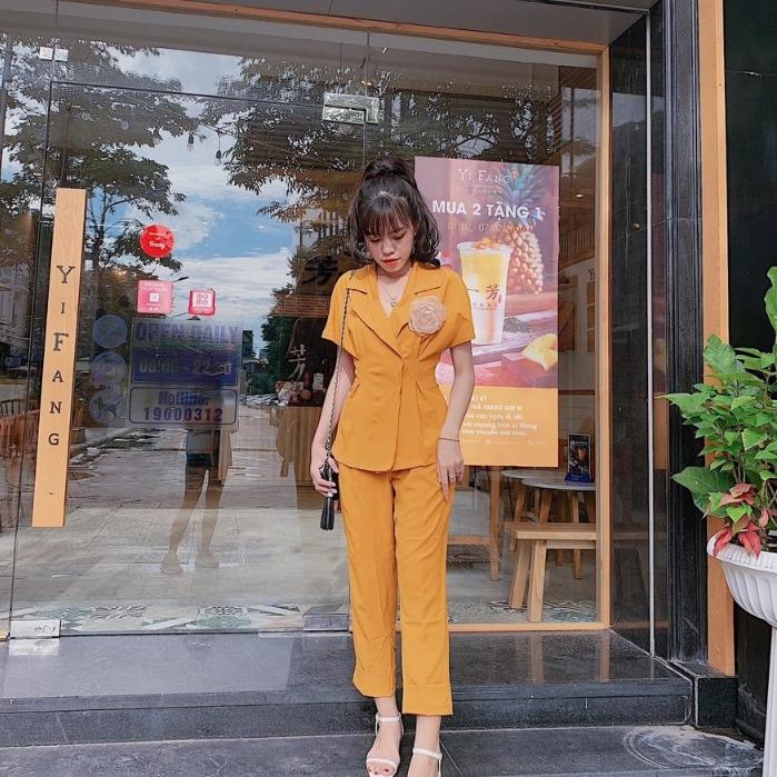 Set blazer nữ cộc tay, bộ vest nữ công sở, áo blazer kèm quần baggy phong cách thanh lịch M355s-duoc-ban-tai-ANNA'S STORE CHUYÊN SỈ