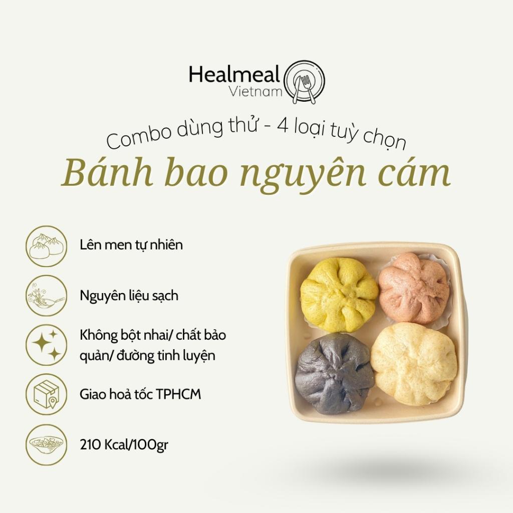 [HCM] Combo mix 4 vị bánh bao nguyên cám-duoc-ban-tai-Healmeal Vietnam