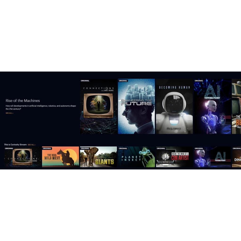 CURIOSITY STREAM - Tài khoản xem phim tài liệu - khoa học - lịch sử - xã hội - tự nhiên 100% tiếng anh (1 năm)-duoc-ban-tai-Nhà sách Hạnh Phúc