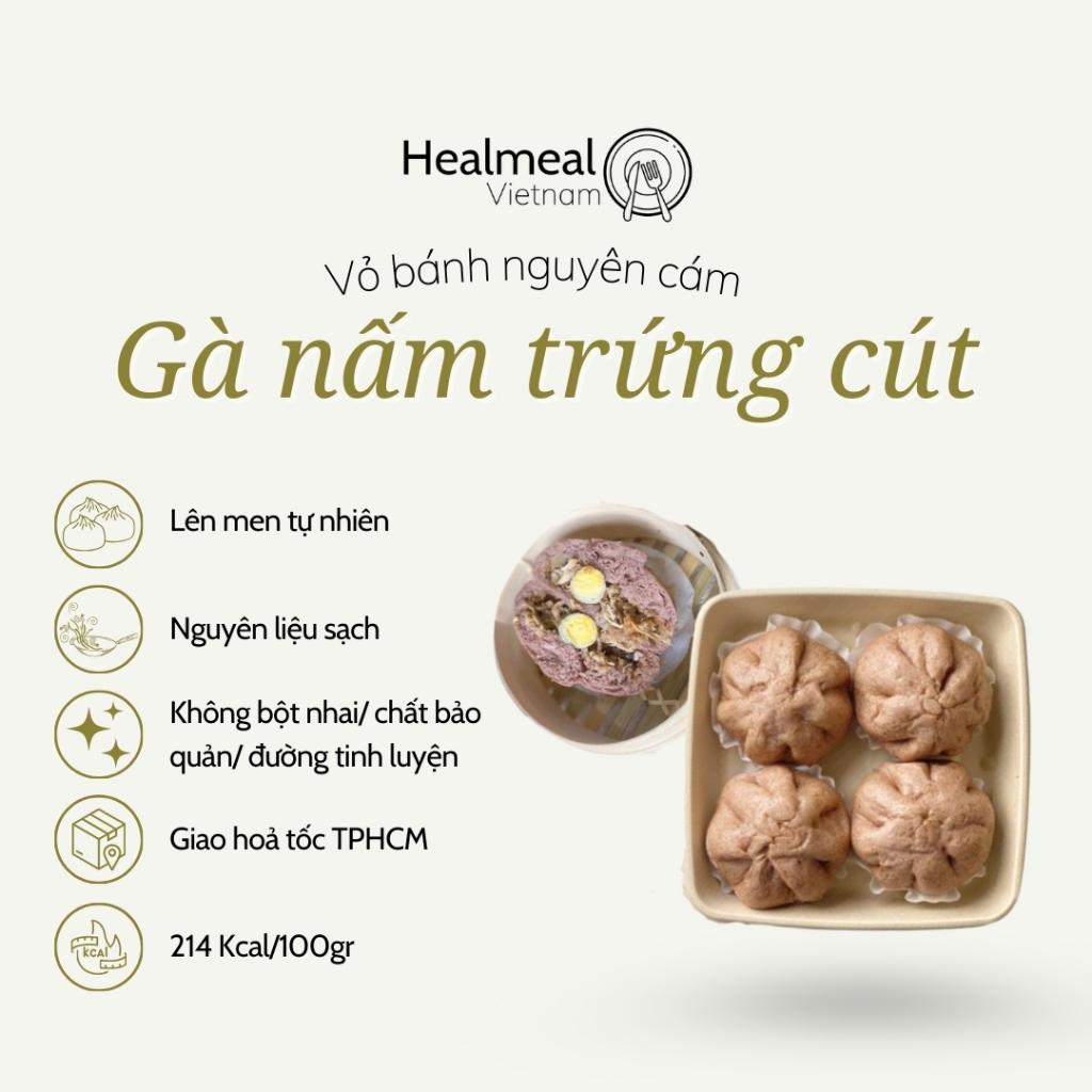 [HCM] Bánh bao nguyên cám gà nấm trứng cút-duoc-ban-tai-Healmeal Vietnam