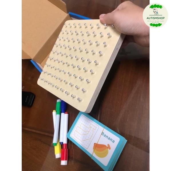 Bộ đinh chun tạo hình vận động tinh montessori Facebook Lân Trịnh-duoc-ban-tai-Autismshop.vn-Đồ chơi sách học liệu giáo dục đặc biệt