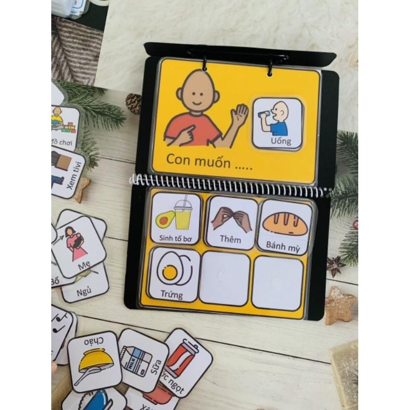 🧰Học liệu sổ tay giao tiếp PECS mini Autismshop-duoc-ban-tai-Autismshop.vn-Đồ chơi sách học liệu giáo dục đặc biệt