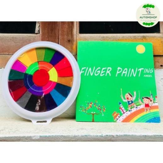 [Yêu thích] Set 25 màu vẽ vân tay Finger Painting-Happyfunny Búp bê giấy Autismshop-duoc-ban-tai-Autismshop.vn-Đồ chơi sách học liệu giáo dục đặc biệt