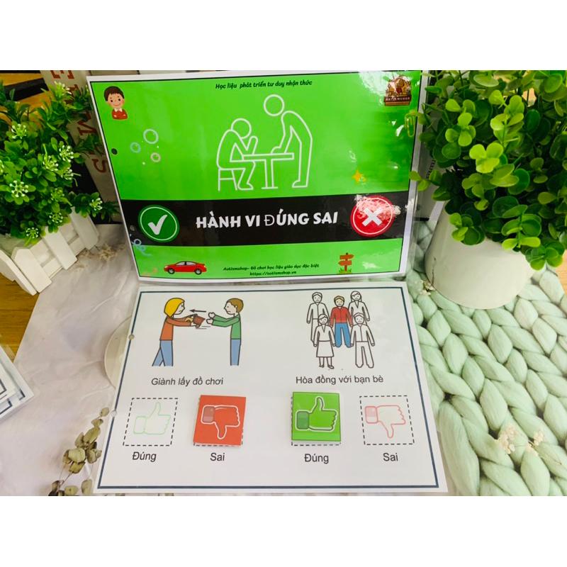 Hành vi đúng sai Autismshop-duoc-ban-tai-Autismshop.vn-Đồ chơi sách học liệu giáo dục đặc biệt