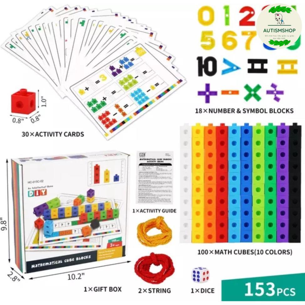 [Yêu thích]❤️Bộ xếp hình học toán Math link cube-Number block Autismshop-duoc-ban-tai-Autismshop.vn-Đồ chơi sách học liệu giáo dục đặc biệt