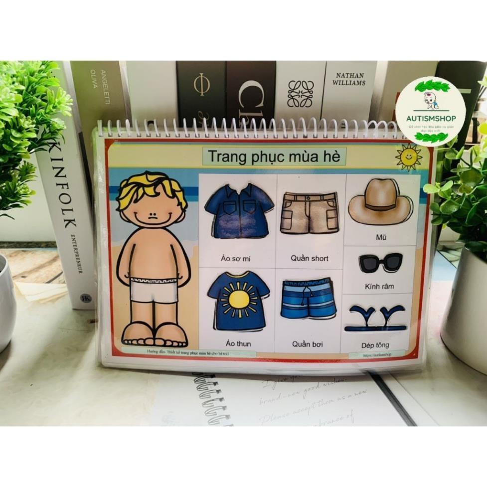 Búp bê giấy [Yêu thích]Học liệu thiết kế trang phục theo mùa Autismshop Candy Toca-duoc-ban-tai-Autismshop.vn-Đồ chơi sách học liệu giáo dục đặc biệt