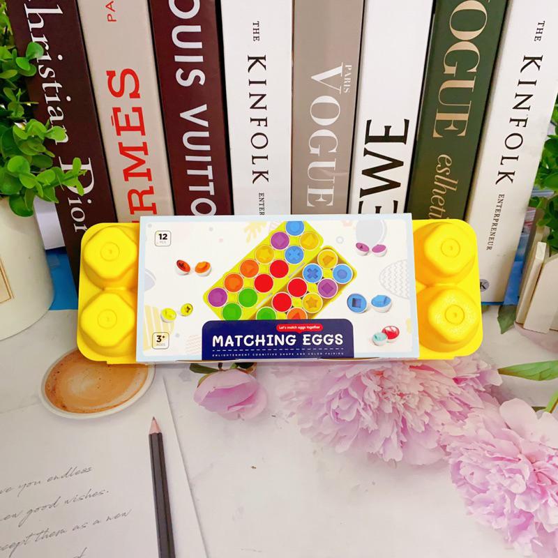 ♥️[Yêu Thích]🍄❤  TRỨNG 🐣MATCHING EGG / SET TRỨNG GHÉP ĐÔI -  Trò chơi matching đầu đời cho bé yêu Autismshop-duoc-ban-tai-Autismshop.vn-Đồ chơi sách học liệu giáo dục đặc biệt