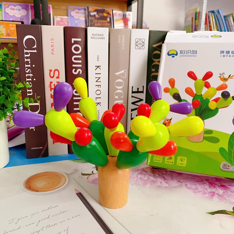 Đồ chơi lắp ghép xương rồng gỗ montessori Autismshop-duoc-ban-tai-Autismshop.vn-Đồ chơi sách học liệu giáo dục đặc biệt