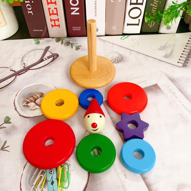 Đồ chơi tháp hề cầu vòng winwintoys học màu sắc xếp chồng Autismshop-duoc-ban-tai-Autismshop.vn-Đồ chơi sách học liệu giáo dục đặc biệt