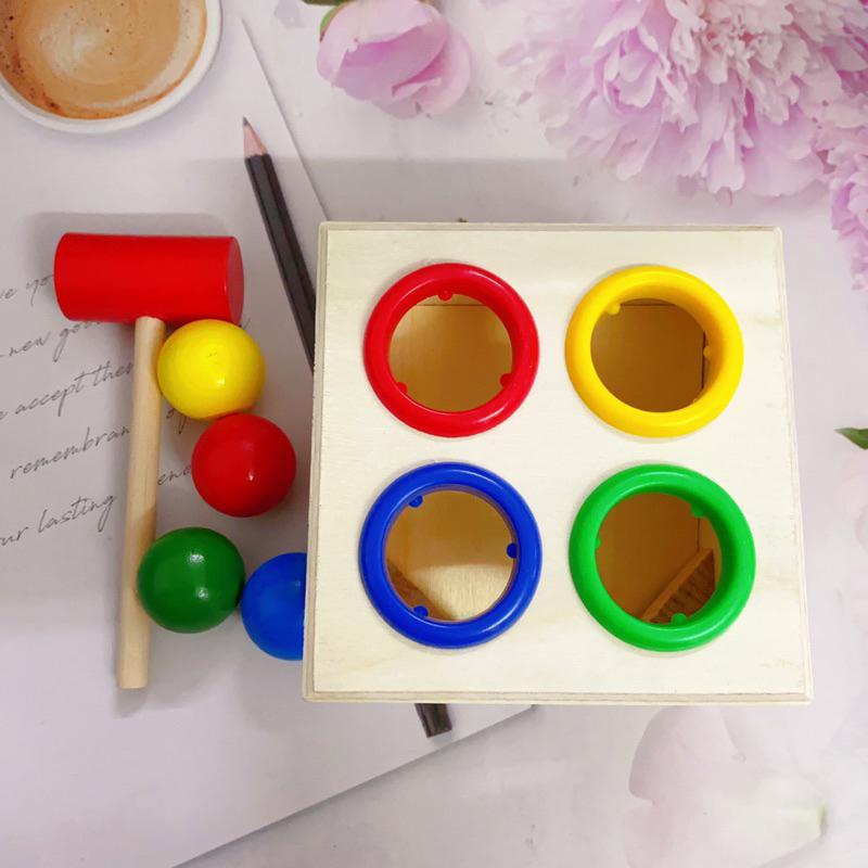 Đồ Chơi Hộp Đập 4 Bóng Tròn Bằng Búa Gỗ Vui Nhộn Cho Bé Autismshop-duoc-ban-tai-Autismshop.vn-Đồ chơi sách học liệu giáo dục đặc biệt