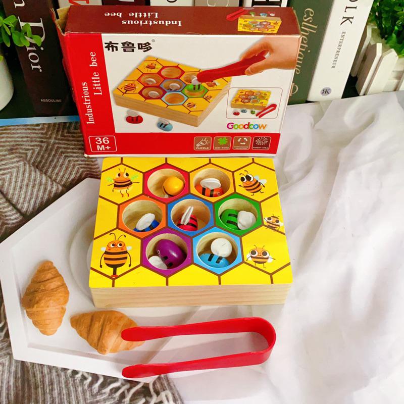 Đồ chơi giáo dục sớm montessori gắp ong Autismshop-duoc-ban-tai-Autismshop.vn-Đồ chơi sách học liệu giáo dục đặc biệt