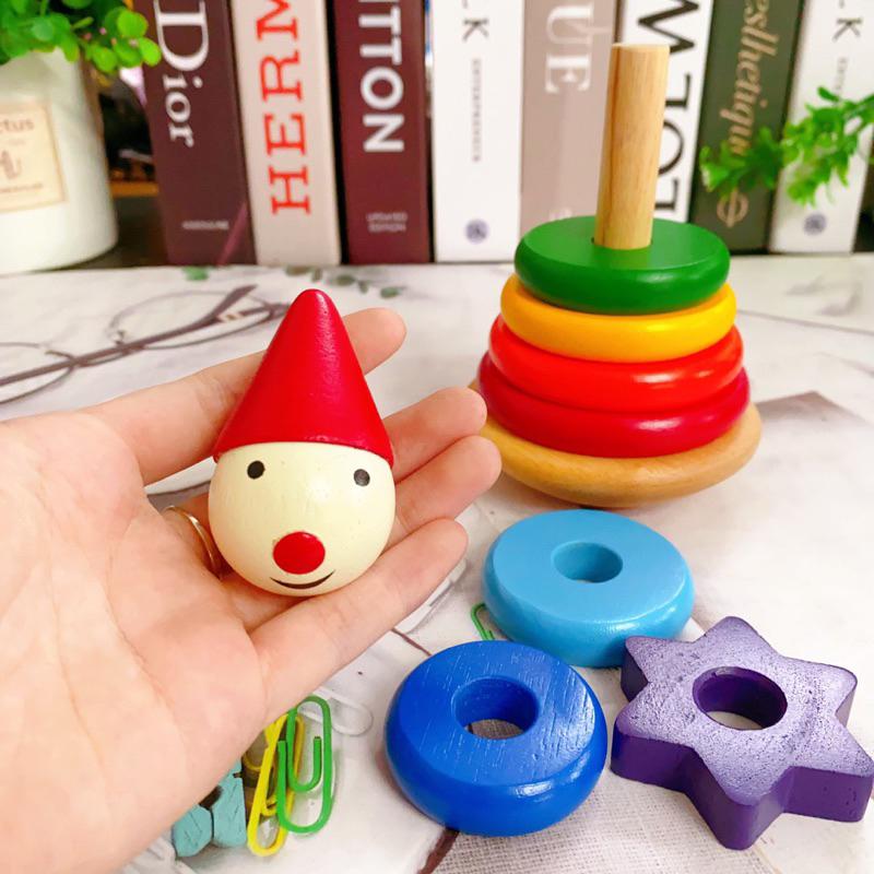 Đồ chơi tháp hề cầu vòng winwintoys học màu sắc xếp chồng Autismshop-duoc-ban-tai-Autismshop.vn-Đồ chơi sách học liệu giáo dục đặc biệt