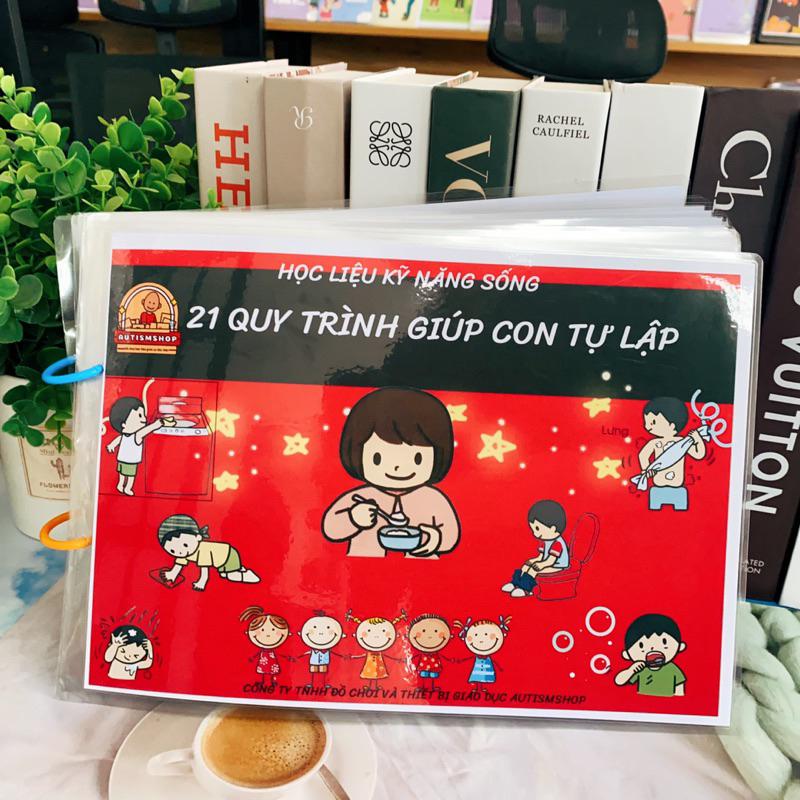❤️[Yêu thích]🧰Học liệu 21 quy trình giúp con tự lập Autismshop-duoc-ban-tai-Autismshop.vn-Đồ chơi sách học liệu giáo dục đặc biệt