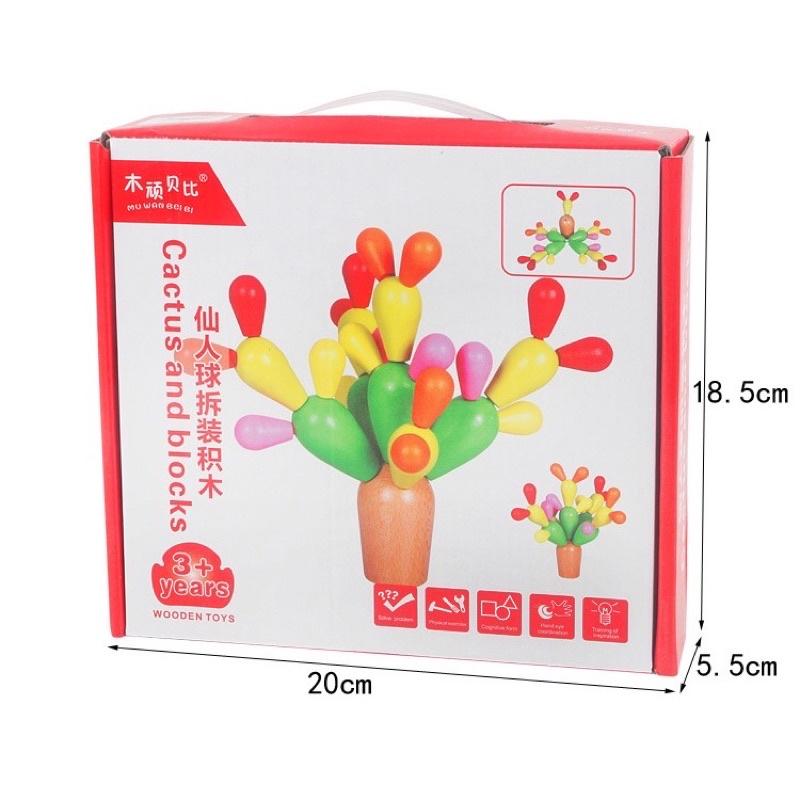 Đồ chơi lắp ghép xương rồng gỗ montessori Autismshop-duoc-ban-tai-Autismshop.vn-Đồ chơi sách học liệu giáo dục đặc biệt