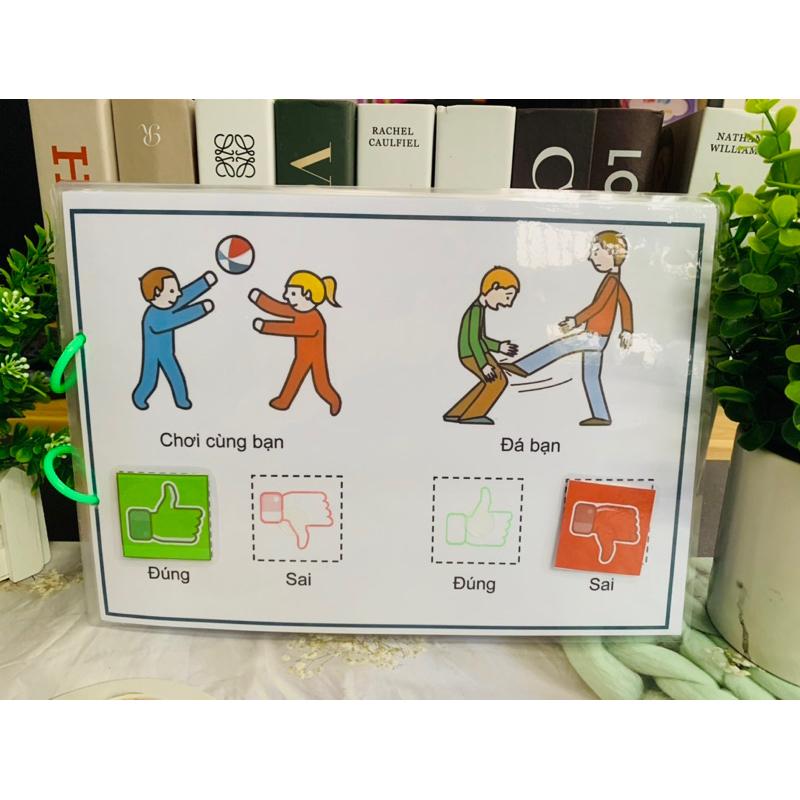 Hành vi đúng sai Autismshop-duoc-ban-tai-Autismshop.vn-Đồ chơi sách học liệu giáo dục đặc biệt