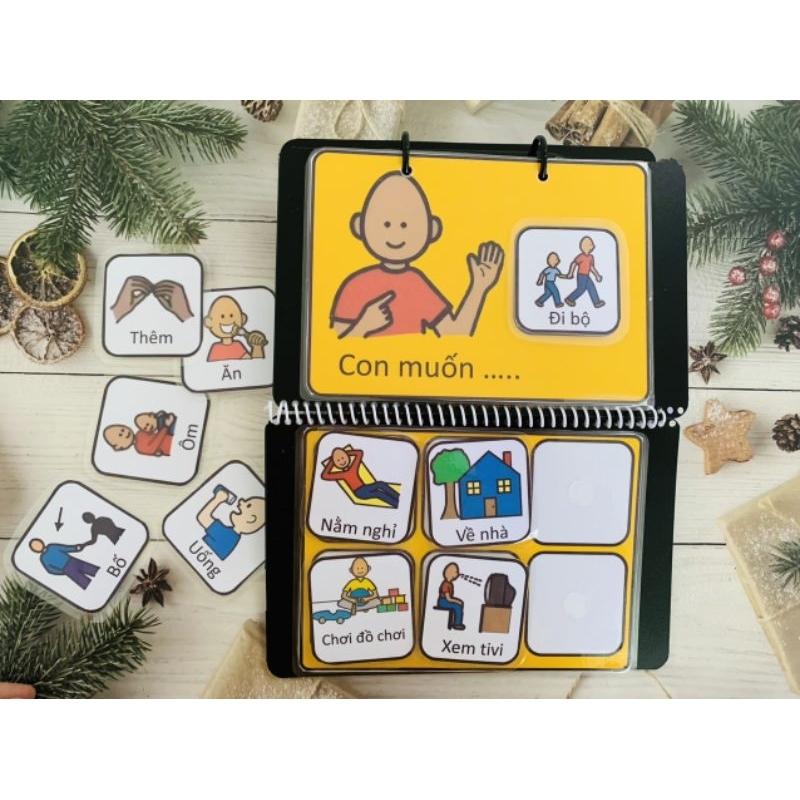 🧰Học liệu sổ tay giao tiếp PECS mini Autismshop-duoc-ban-tai-Autismshop.vn-Đồ chơi sách học liệu giáo dục đặc biệt