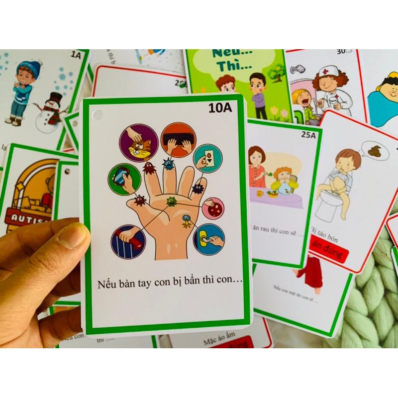 ❤️[Yêu thích]🧰Học liệu câu hỏi nếu thì Autismshop-duoc-ban-tai-Autismshop.vn-Đồ chơi sách học liệu giáo dục đặc biệt