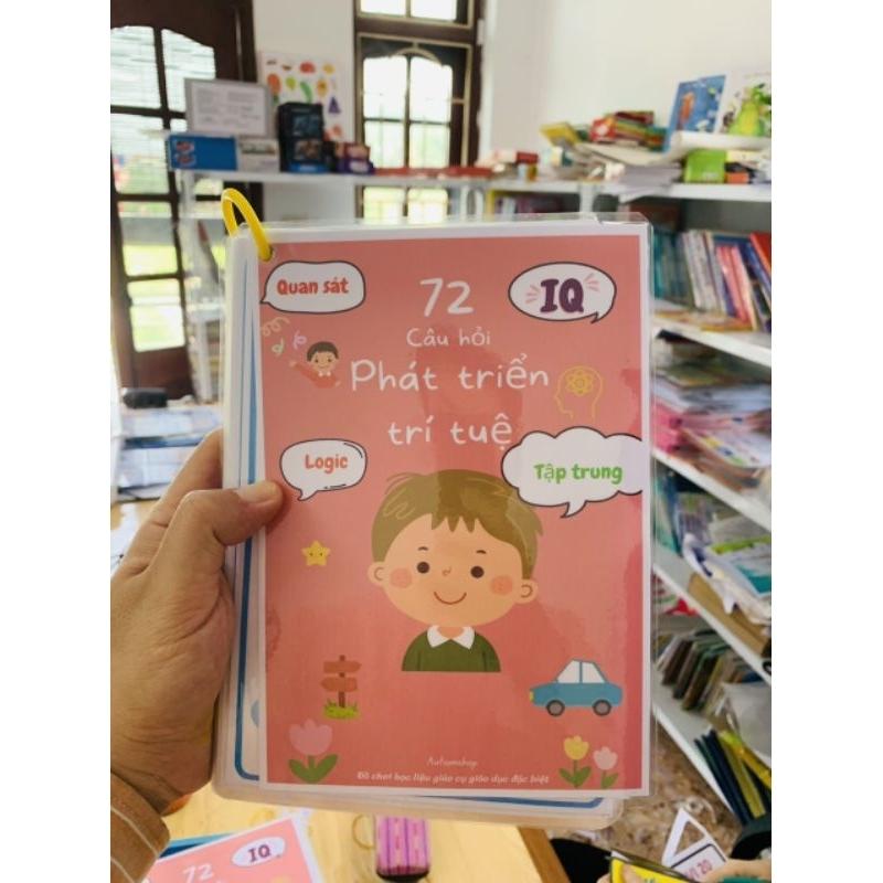 🥰[Yêu thích]❤️ Học liệu 72 câu hỏi phát triển trí tuệ Autismshop-duoc-ban-tai-Autismshop.vn-Đồ chơi sách học liệu giáo dục đặc biệt