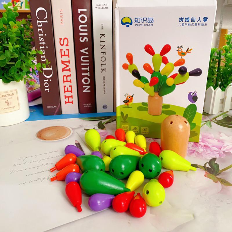 Đồ chơi lắp ghép xương rồng gỗ montessori Autismshop-duoc-ban-tai-Autismshop.vn-Đồ chơi sách học liệu giáo dục đặc biệt