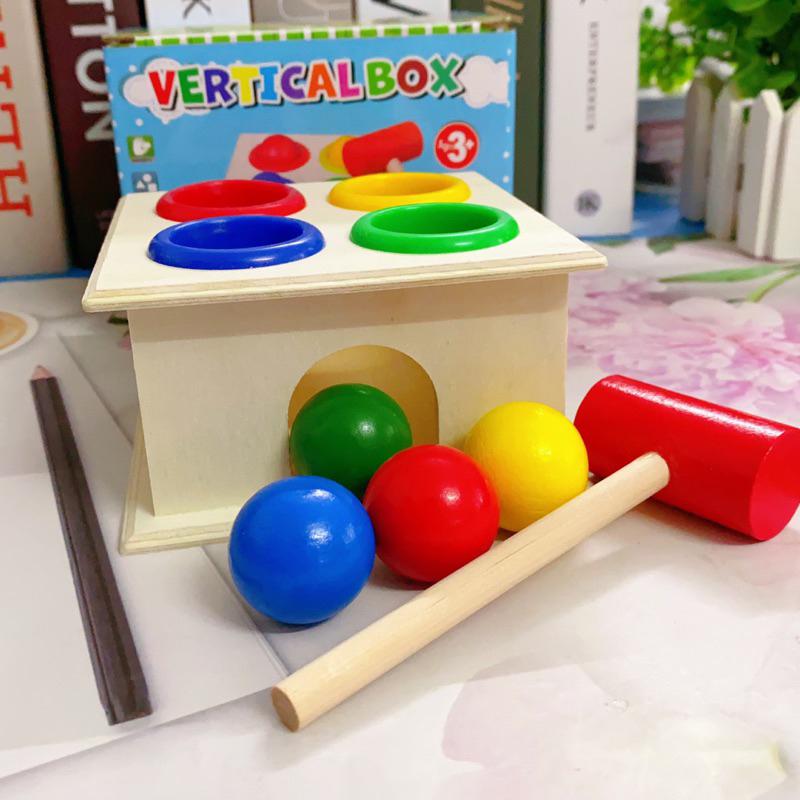 Đồ Chơi Hộp Đập 4 Bóng Tròn Bằng Búa Gỗ Vui Nhộn Cho Bé Autismshop-duoc-ban-tai-Autismshop.vn-Đồ chơi sách học liệu giáo dục đặc biệt