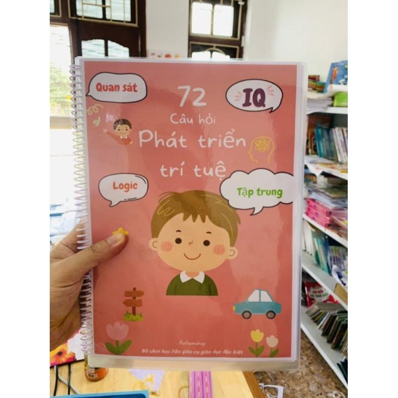 🥰[Yêu thích]❤️ Học liệu 72 câu hỏi phát triển trí tuệ Autismshop-duoc-ban-tai-Autismshop.vn-Đồ chơi sách học liệu giáo dục đặc biệt