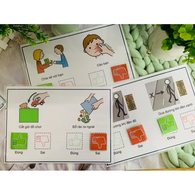 Hành vi đúng sai Autismshop-duoc-ban-tai-Autismshop.vn-Đồ chơi sách học liệu giáo dục đặc biệt