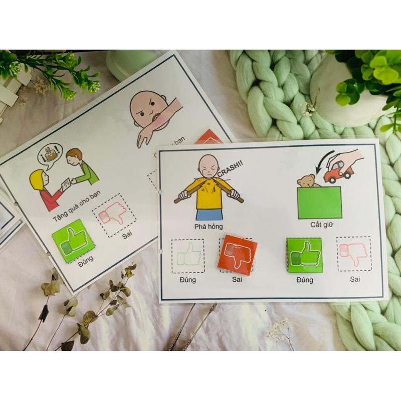 Hành vi đúng sai Autismshop-duoc-ban-tai-Autismshop.vn-Đồ chơi sách học liệu giáo dục đặc biệt