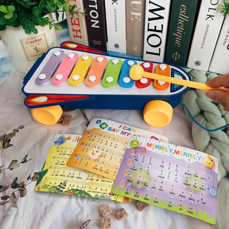 Đồ chơi giáo dục âm  thanh xe kéo đàn Xylophone-duoc-ban-tai-Autismshop.vn-Đồ chơi sách học liệu giáo dục đặc biệt