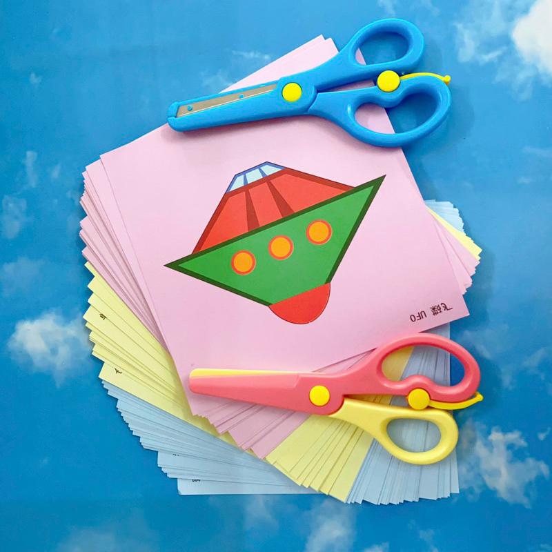 Bộ cắt giấy Paper cut 100 tờ nhiều chủ đề tặng kèm 2 kéo-duoc-ban-tai-Autismshop.vn-Đồ chơi sách học liệu giáo dục đặc biệt