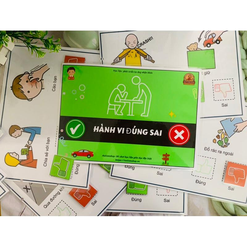 Hành vi đúng sai Autismshop-duoc-ban-tai-Autismshop.vn-Đồ chơi sách học liệu giáo dục đặc biệt