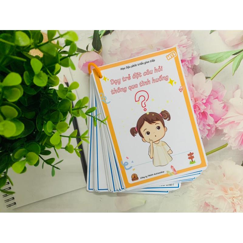 ❤️[Yêu thích]🥰Học liệu dạy trẻ đặt câu hỏi thông qua tình huống Autismshop-duoc-ban-tai-Autismshop.vn-Đồ chơi sách học liệu giáo dục đặc biệt