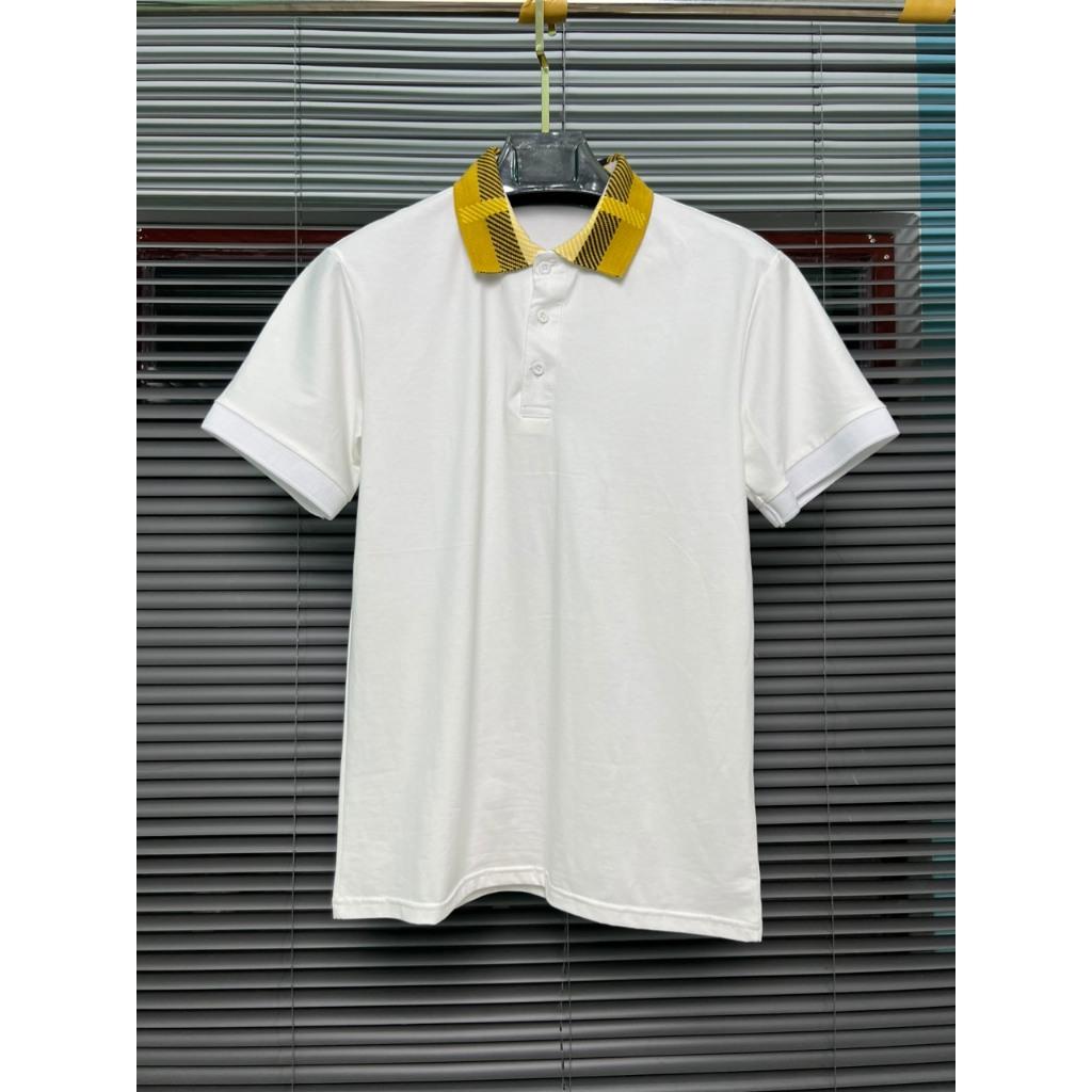 MÃ ÁO THUN TRỤ CAO CẤP BO CỔ DỆT KẺ VÀNG, ÁO CÓ 2 MÀU ĐEN- TRẮNG, CHẤT COTTON CO DANCX-duoc-ban-tai-BB-STore 2023