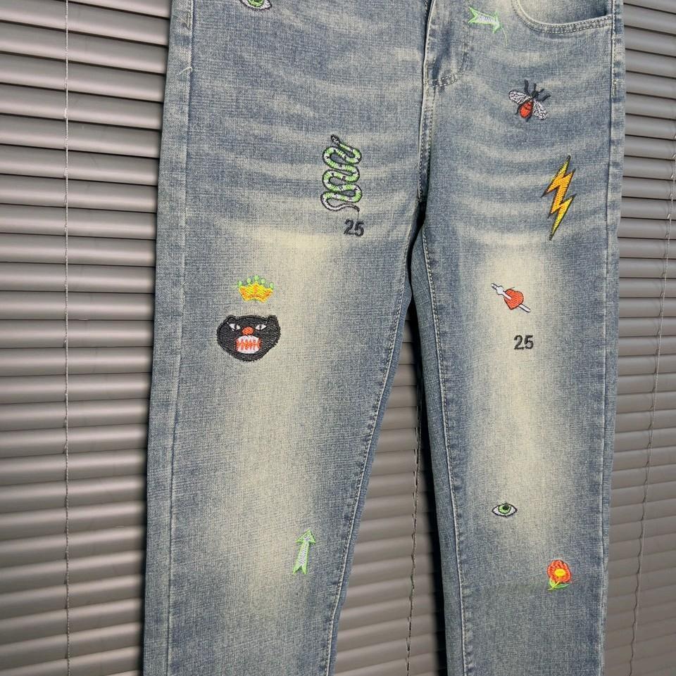 Quần Jean Nam Hoạ Tiết Thêu G.C.C ,Co Giản,  From Chuẩn . Menswear Cotton Có Túi-duoc-ban-tai-BB-STore 2023
