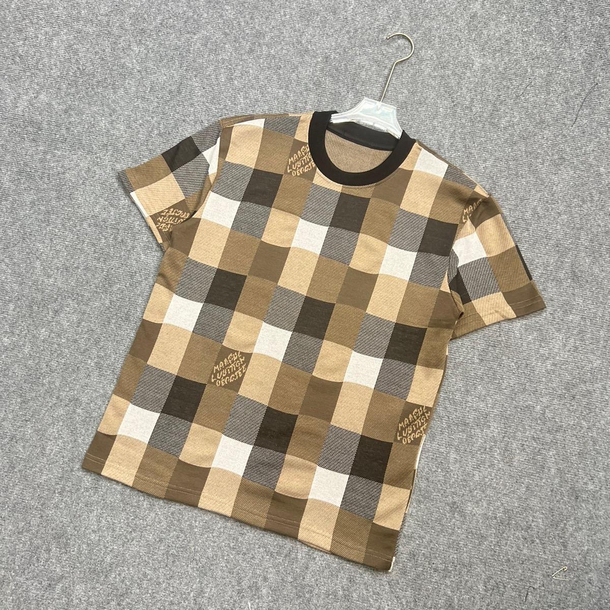 Mã Áo Thun Tròn Nam Nữ Kẻ Ô Vuông Nâu , Chất Vải Umi QC dày dặn. Menswear-duoc-ban-tai-BB-STore 2023