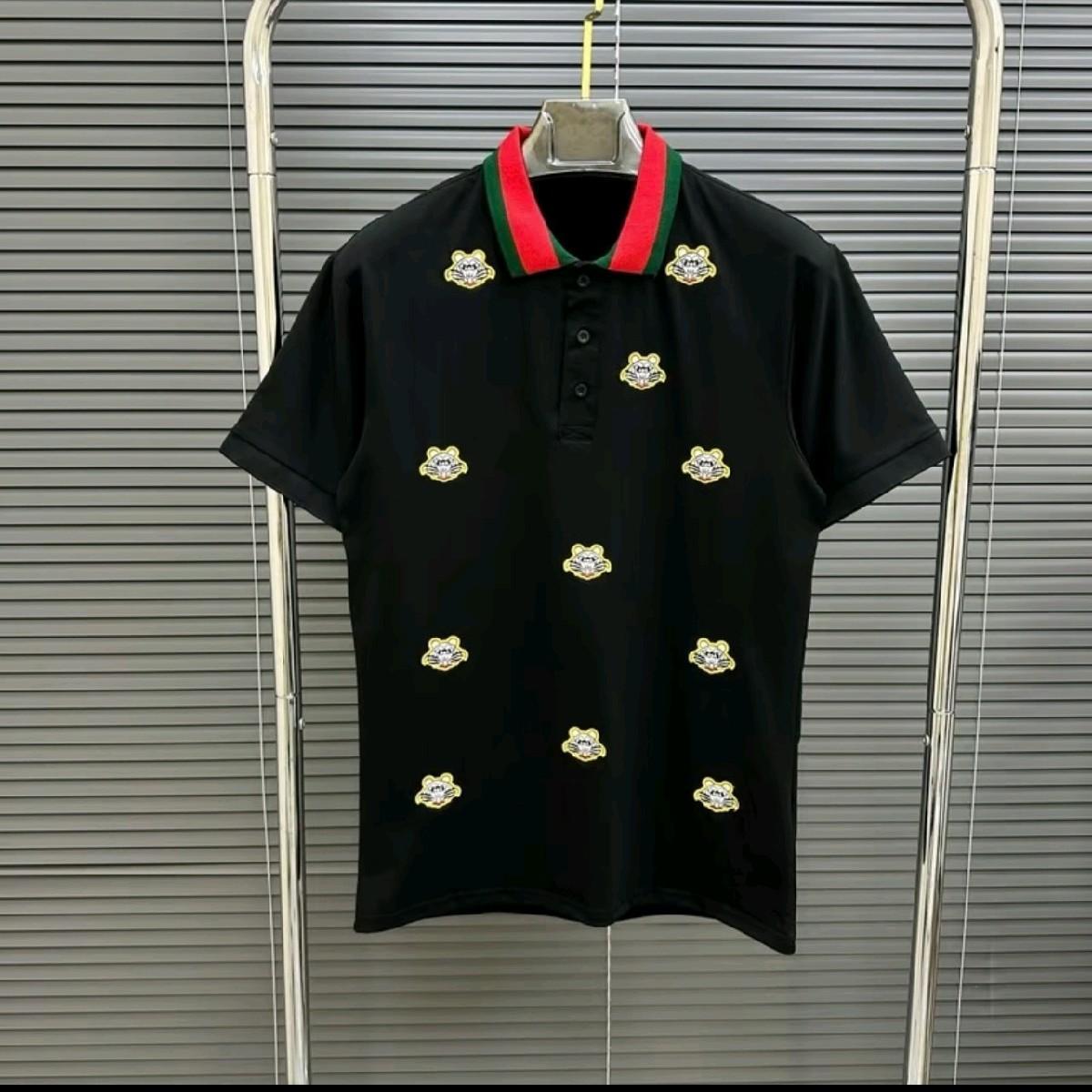 Mã Áo Thun Trụ Cao Cấp Nam Thêu Hình Con Hổ, Áo Có 2 Màu  Đen -Trắng, Chất Cotton Co Dãn Menswear Polo Có Cổ áo polo  con hổ áo polo  thêu hổ Ngắn Tay Shirt-duoc-ban-tai-BB-STore 2023